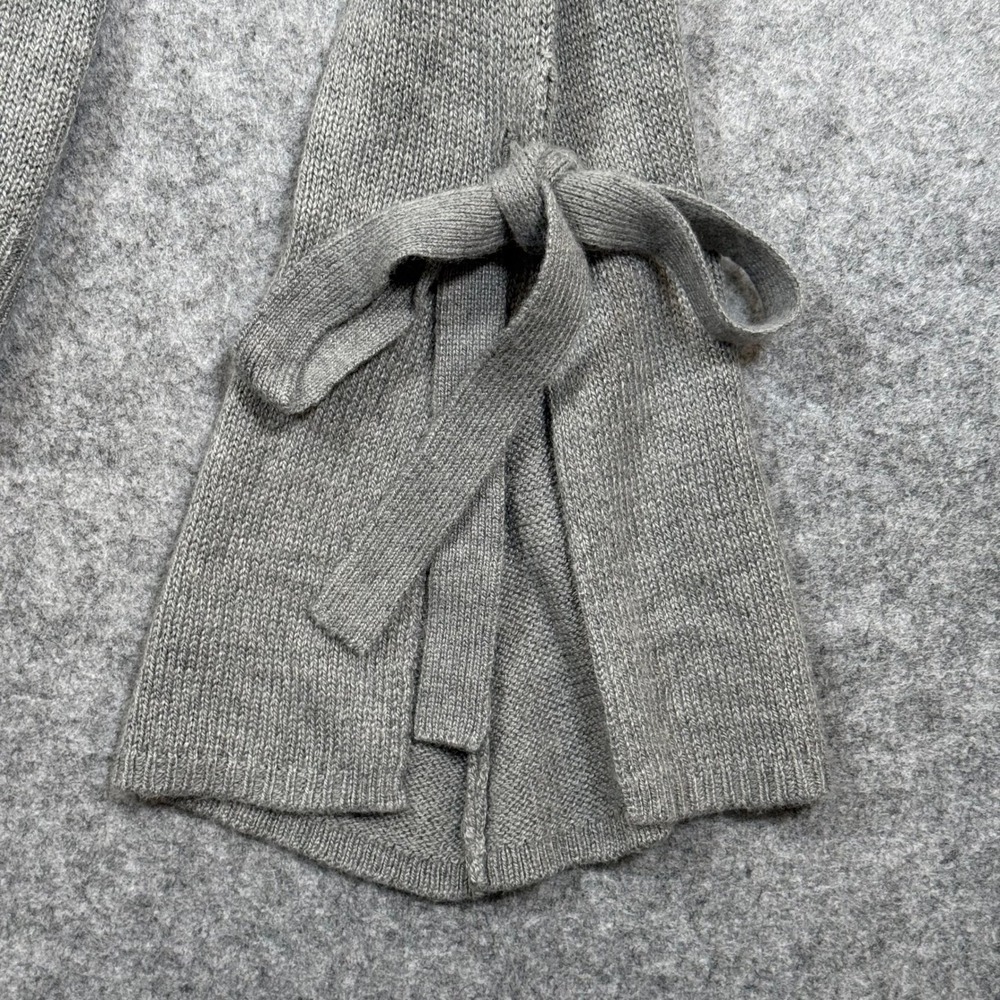 Mossimo Sweater Womens XXL Gray EUC Cashmere Blend Bell Sleeve Tie Cuff Knit - Picture 9 of 11